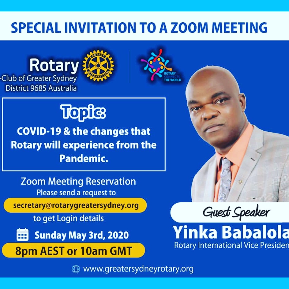 Rotary　club Zoom meeting